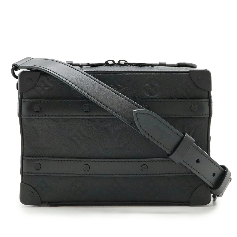 LOUIS VUITTON Taurillon Monogram Handle Soft Trunk Shoulder Bag Noir Black